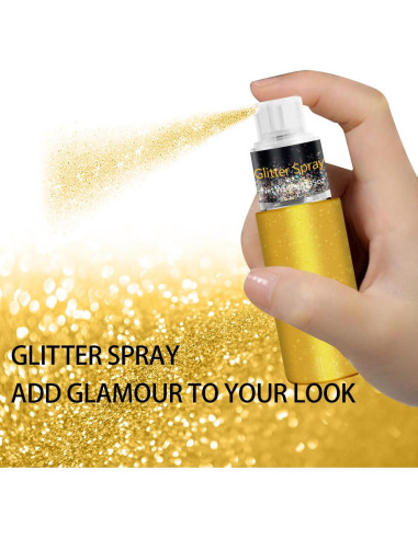 Spray de Brillo Corporal Meilury 10g - Holográfico Oro