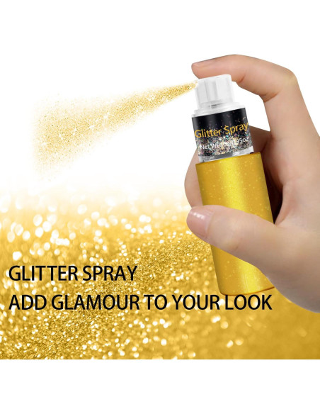 Spray de Brillo Corporal Meilury 10g - Holográfico Oro