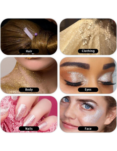 Spray de Brillo Corporal Meilury 10g - Holográfico Oro