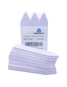 Etiquetas de Jardín Plástico MIHEY 100 Pcs 10 cm Blancas