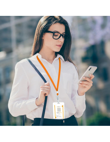 Paquete de 1000 Lanyards Wesnoy con Clip Giratorio Multicolor