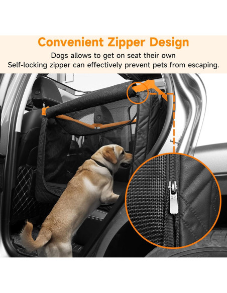 Asiento de Coche Elevador para Perros BUMUBI Negro/Naranja 55x55cm