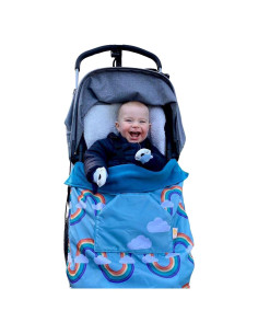 Saco de pies impermeable GO Arcoíris para cochecito y portabebés
