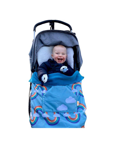 Saco de pies impermeable GO Arcoíris para cochecito y portabebés