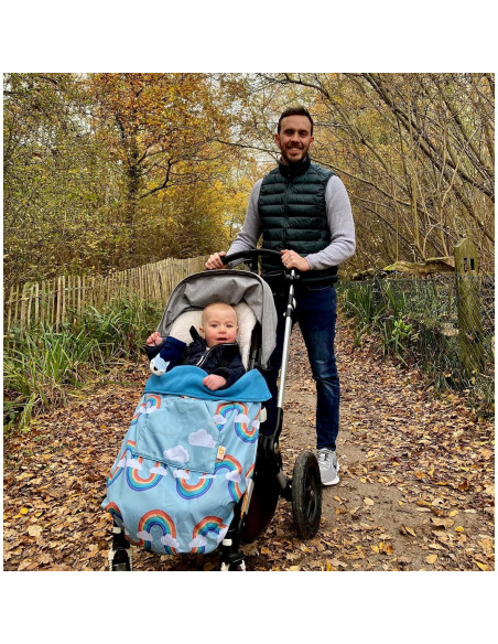 Saco de pies impermeable GO Arcoíris para cochecito y portabebés