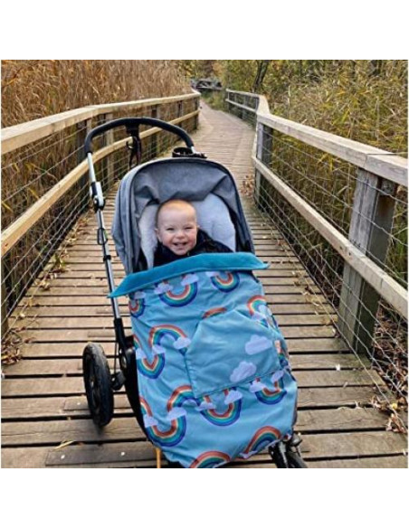 Saco de pies impermeable GO Arcoíris para cochecito y portabebés