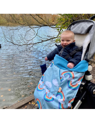 Saco de pies impermeable GO Arcoíris para cochecito y portabebés