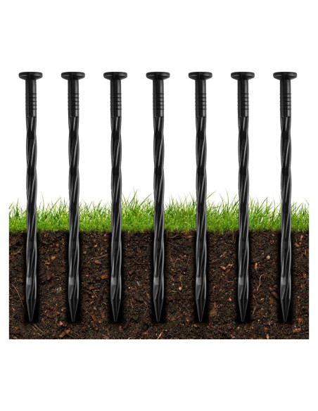 100 Clavos de Plástico 20cm para Paisajismo DharBnt
