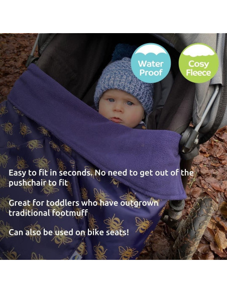 Saco de pies impermeable GO Arcoíris para cochecito y portabebés