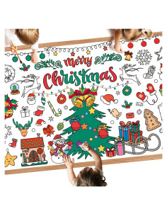 Póster para Colorear Gigante Navidad Litmitfu 76x183 cm