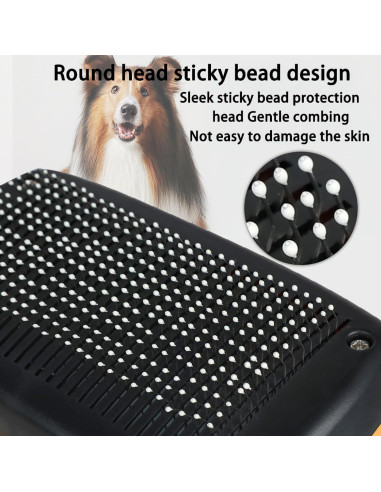 Cepillo Acicalador Autolimpiante ESYAMIPET para Perros y Gatos - Rosa