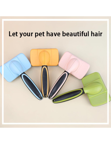 Cepillo Acicalador Autolimpiante ESYAMIPET para Perros y Gatos - Rosa