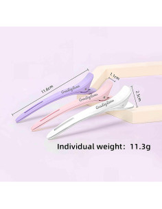 6 Clips de Pelo Antideslizantes Morandi para Estilizar 13x8cm 2