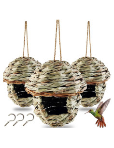 Nidos de Pájaro Tejidos a Mano TIHOOD - 3PCS para Exteriores