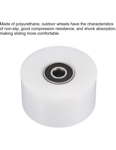 Ruedas de Patineta PATIKIL 32x55mm 80A PU con Rodamientos ABEC-9