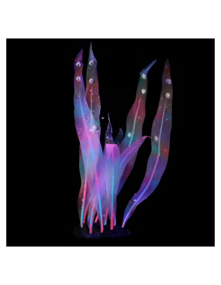 Planta de Acuario Artificial Rosa 18 cm Silicona REIRQIE