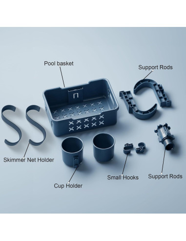 Juego de 2 Cestas de Almacenamiento para Piscina SPYONG 36kg