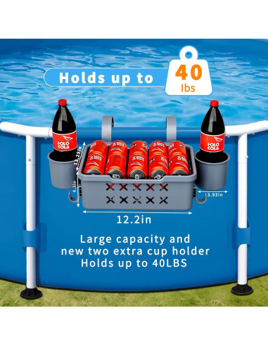 Juego de 2 Cestas de Almacenamiento para Piscina SPYONG 36kg