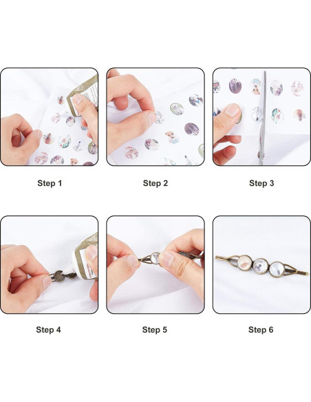 Kit de Clips para el Cabello PH PandaHall - 10 Pasadores con Cabujones de Vidrio 10mm Kit de Clips para el Cabello PH PandaHall - 10 Pasadores con Cabujones de Vidrio 10mm