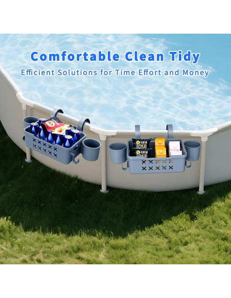 Juego de 2 Cestas de Almacenamiento para Piscina SPYONG 36kg