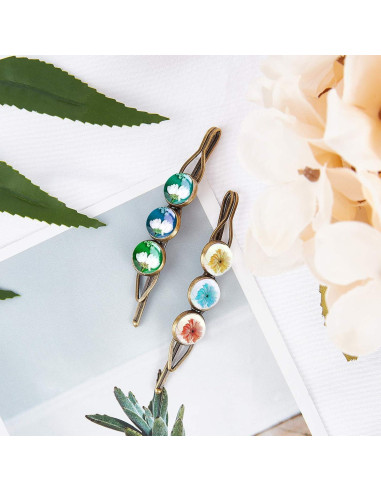 Kit de Clips para el Cabello PH PandaHall - 10 Pasadores con Cabujones de Vidrio 10mm