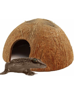 Escondite de Coco Natural Hexagrowth para Acuario 7.6x6.4 cm 2