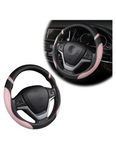 Funda de Volante de Coche Povtii Rosa 38.1 cm Antideslizante