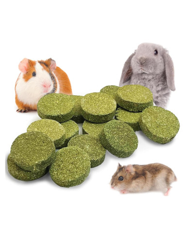 Juguetes de Masticar para Conejos Hamiledyi - 15 Piezas de Heno Timothy