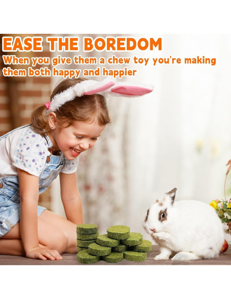Juguetes de Masticar para Conejos Hamiledyi - 15 Piezas de Heno Timothy