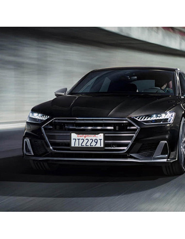 2 Marcos de Placa de Licencia ShineJack Negro Acero Inoxidable