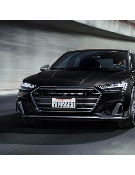 2 Marcos de Placa de Licencia ShineJack Negro Acero Inoxidable