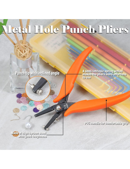 Agujereador de Metal LEONTOOL 1.5mm con Mangos de PVC