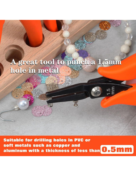 Agujereador de Metal LEONTOOL 1.5mm con Mangos de PVC