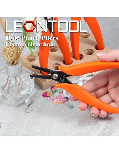 Agujereador de Metal LEONTOOL 1.5mm con Mangos de PVC