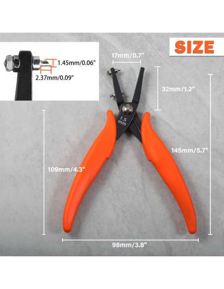 Agujereador de Metal LEONTOOL 1.5mm con Mangos de PVC