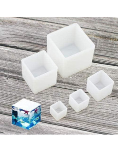 Molde de Resina Cuadrado Luckkyme - 5 Tamaños Silicona 2