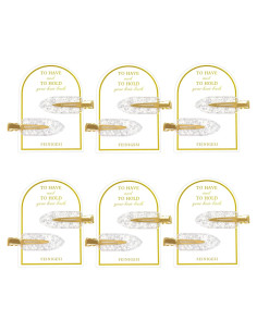 Clip de Pelo Brillante Sin Doblado FEINIGESI - 12 Piezas