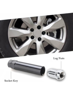 Tuercas de Rueda Cromadas DCVAUTO M12x1.25 20 Pcs 35mm 2