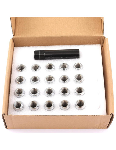 Tuercas de Rueda Cromadas DCVAUTO M12x1.25 20 Pcs 35mm