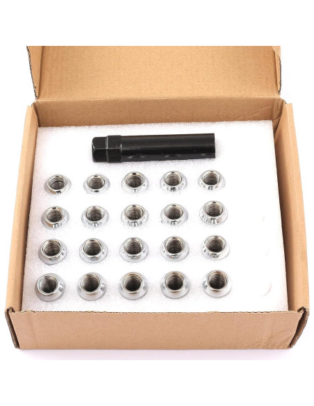 Tuercas de Rueda Cromadas DCVAUTO M12x1.25 20 Pcs 35mm