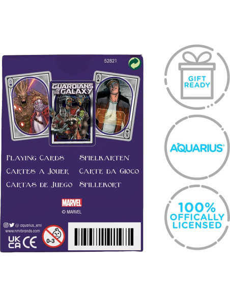 Baraja de Cartas Guardianes de la Galaxia AQUARIUS - 54 Cartas