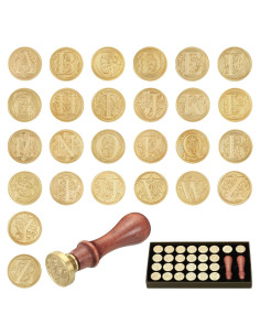 Kit de Sello de Cera PATIKIL Alfabeto 26 Letras Vintage