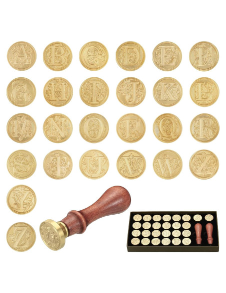 Kit de Sello de Cera PATIKIL Alfabeto 26 Letras Vintage