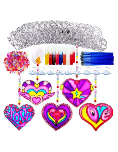 Kit de Manualidades Suncatcher Corazones AUEKIV 30 Piezas