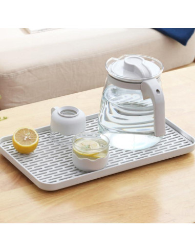 Soporte para Secar Botellas HONMEET con Bandeja Drenaje 31x17.5cm