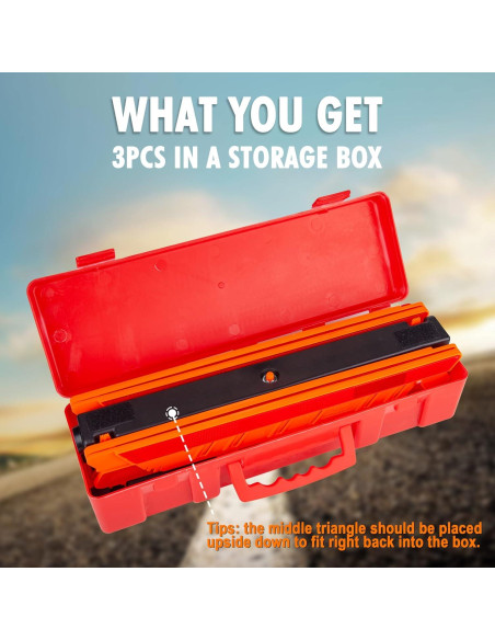 Triángulos de Advertencia CARTMAN 3PK Reflectores Emergencia