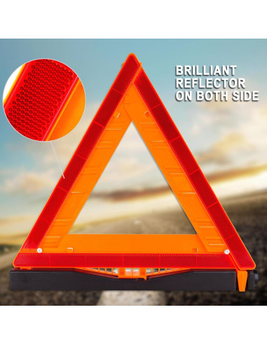 Triángulos de Advertencia CARTMAN 3PK Reflectores Emergencia