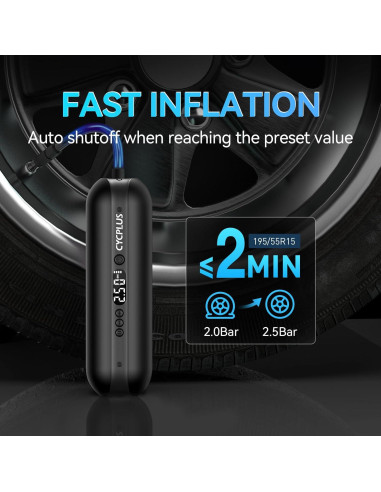 Compresor de Aire Eléctrico CYCPLUS A2 150 PSI Portátil