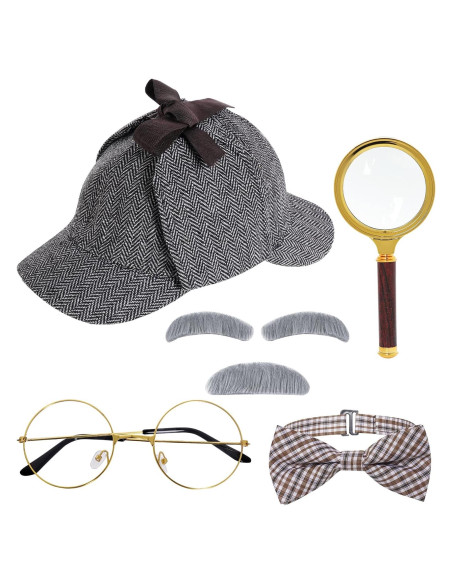 Disfraz de Detective HOVEOX con Sombrero y Accesorios