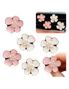 Clip de Ventilación para Ambientadores de Aire UPCSKDA - 6 Pcs Rosa y Blanco